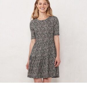 LC Lauren Conrad Floral Tiered Babydoll Dress, Medium